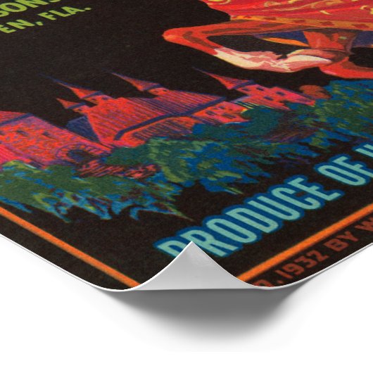 Blu Knight -kratellabel Poster (Hoek)