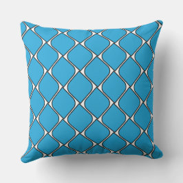 blu strips heart throw pillow kussen