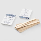 Blu Tegels bruiloft programma fan Handwaaier (Niet-gemonteerd)