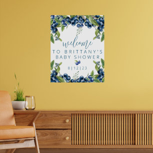 Bluberry Baby shower Poster