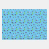 Bluberry wit roze patroon inpakpapier vel (Voorkant 3)