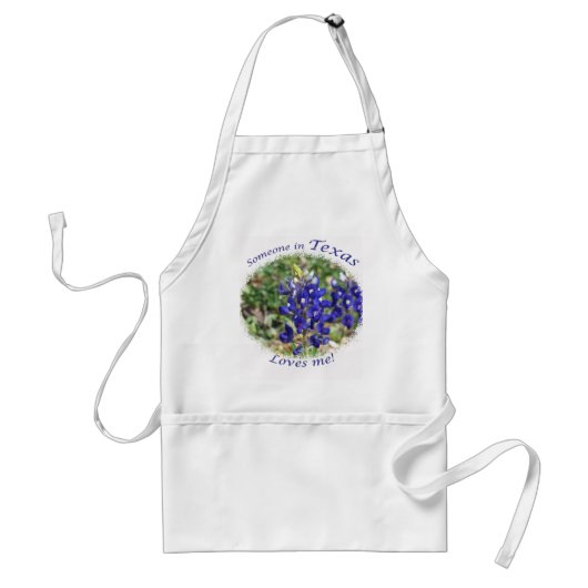 Blubonnet "Iemand in Texas houdt van me" Apron Standaard Schort (Voorkant)