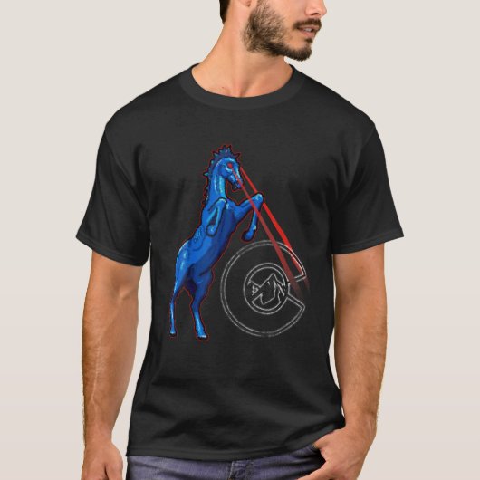Blucifer - Denver Airport Creepy Horse T-shirt (Voorkant)