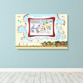Blud Klinic | Valentijnsdag 24x16 Canvas Afdruk (Insitu (Houten vloer))