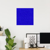 blue057 DARK ROYAL BLUE WAFFLE TEXTURE TEMPLATE BA Poster (Thuiskantoor)