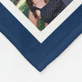 Blue 11 Photo Collage Mosaic Square Lijst Monogram Fleece Deken (Hoek)