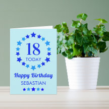 Blue 18 Today of any age  Birthday Car