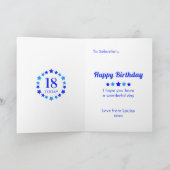 Blue 18 Today of any age  Birthday Car Kaart (Binnen)