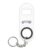 Blue 1936 BMW 328 Pencil Style Illustration Mini Flessenopener (Voorkant)