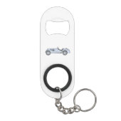 Blue 1936 BMW 328 Pencil Style Illustration Mini Flessenopener (Achterkant)