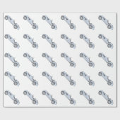 Blue 1936 BMW 328 Pencil Style Rendering Cadeaupapier (Vlak)