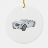 Blue 1953 Austin-Healey Convertible Keramisch Ornament (Voorkant)