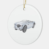 Blue 1953 Austin-Healey Convertible Keramisch Ornament (Links)