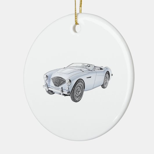 Blue 1953 Austin-Healey Convertible Keramisch Ornament (Links)