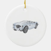 Blue 1953 Austin-Healey Convertible Keramisch Ornament (Achterkant)