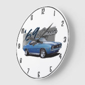 Blue 1960s Classic Muscle Car Grote Klok (Hoek)
