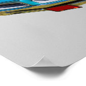 Blue 1966 Pontiac Le Mans Muscle Car Poster (Hoek)