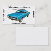 Blue 1966 Pontiac Le Mans Muscle Car Visitekaartje (Voorkant / Achterkant)