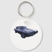 Blue 1968 Pontiac GTO Sleutelhanger (Voorkant)