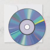 Blue 2000s Aura Hearts Music CD Birthday Kaart (Achterkant)