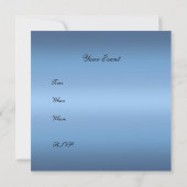 Blue 21st Birthday Party Invitation Kaart (Achterkant)