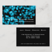 Blue 2 Party Lights (Muziek of DJ) Visitekaartjes (Voorkant / Achterkant)