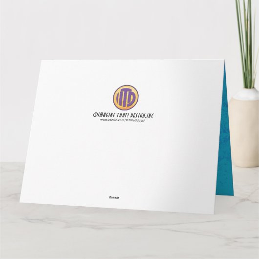 Blue 30 Decade Birthday Kaart (Achterkant)