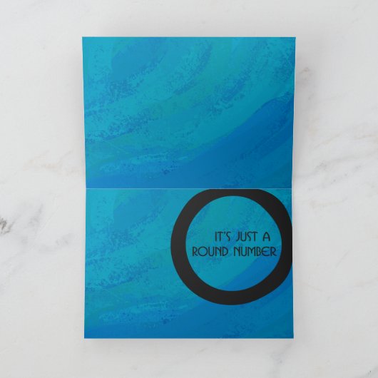 Blue 30 Decade Birthday Kaart (Binnen)