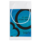 Blue 30 Decade Birthday Klein Cadeauzakje (Achterkant)