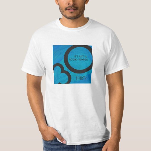 Blue 30 Decade Birthday T-shirt (Voorkant)