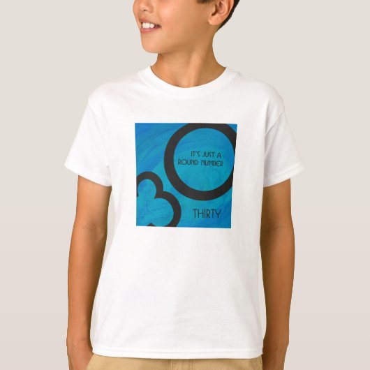 Blue 30 Decade Birthday T-shirt (Voorkant)