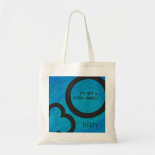Blue 30 Decade Birthday Tote Bag