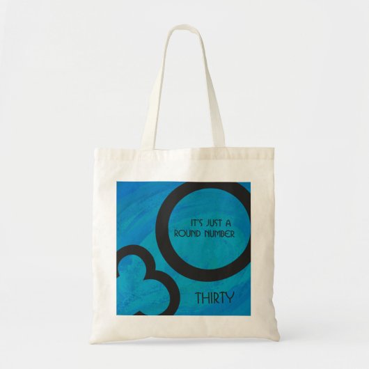 Blue 30 Decade Birthday Tote Bag (Voorkant)