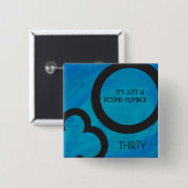 Blue 30 Decade Birthday Vierkante Button 5,1 Cm (Voorkant /achterkant)