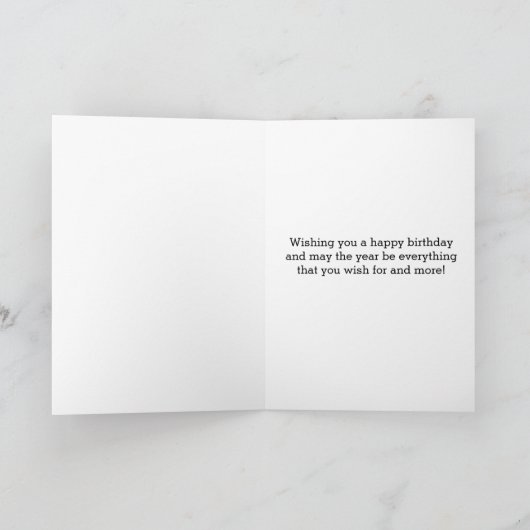 Blue 38th Birthday Kaart (Binnen)