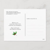 Blue 3 Photo Collage Calligrafie Feestdagenkaart (Achterkant)