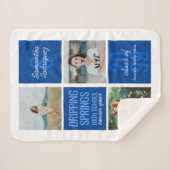 Blue 3-Photo Fun Boxes Class Year Sherpa Deken (Voorkant (horizontaal))