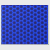 Blue 3D Honeycomb Cadeaupapier (Vlak)