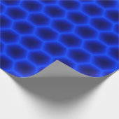 Blue 3D Honeycomb Cadeaupapier (Hoek)