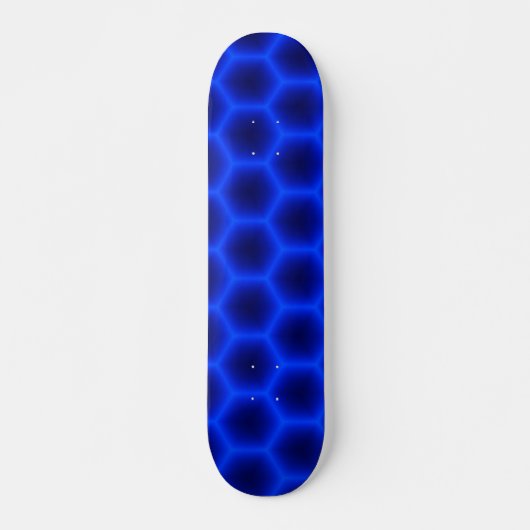 Blue 3D Honeycomb Skateboard (Voorkant)
