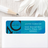 Blue 40 Decade Birthday Etiket (Insitu)