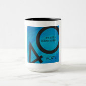 Blue 40 Decade Birthday Mok (Midden)