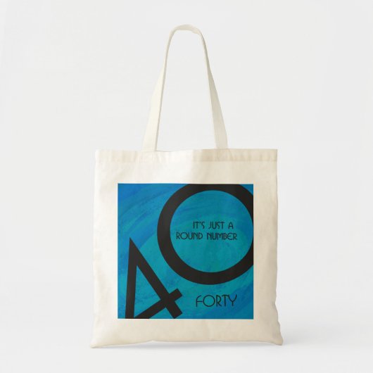 Blue 40 Decade Birthday Tote Bag (Voorkant)