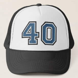 Blue 40th Birthday Party Trucker Pet