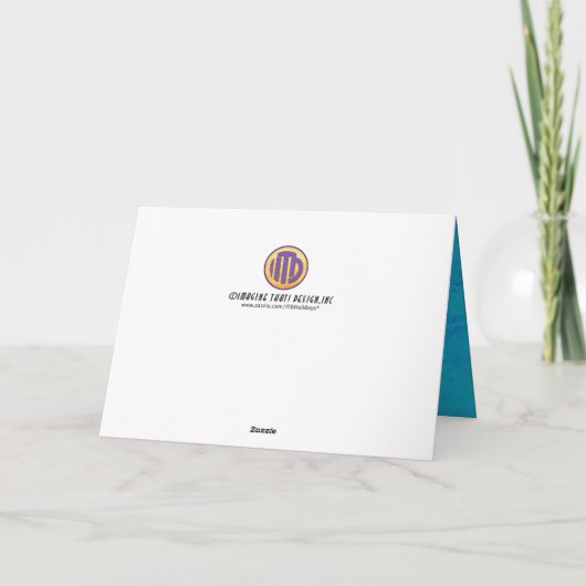 Blue 50 Decade Birthday Kaart (Achterkant)