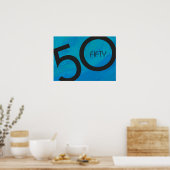 Blue 50 Decade Birthday Poster (Keuken)