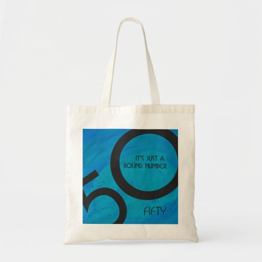 Blue 50 Decade Birthday Tote Bag (Voorkant)