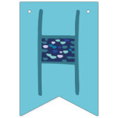 Blue 50th Happy Birthday Bunting Vlaggetjes (Eerste vlag)