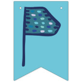 Blue 50th Happy Birthday Bunting Vlaggetjes (Derde vlag)