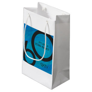 Blue 60 Decade Birthday Klein Cadeauzakje